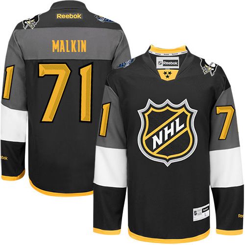 Penguins #71 Evgeni Malkin Black 2016 All Star Stitched NHL Jersey - Click Image to Close